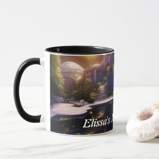 Elissas Morgenbraue Personalisiert anpassbar Tasse (Mit Donut)