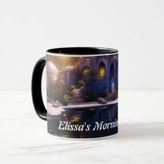 Elissas Morgenbraue Personalisiert anpassbar Tasse (Vorderseite Links)