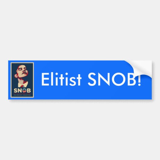 Elitärer SNOB! Autoaufkleber (Vorne)