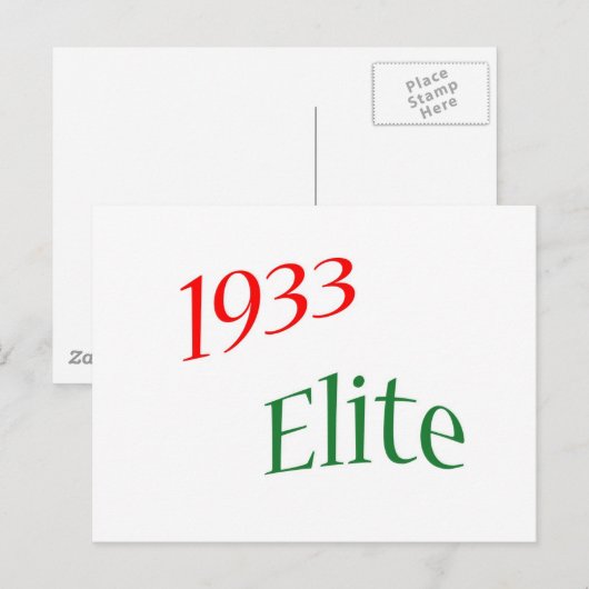 Elite 1933 postkarte (Vorne/Hinten)