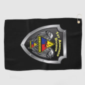 Elite 1. Rüstung Division "Alte Eisenbahnen" Golfhandtuch (Horizontal)