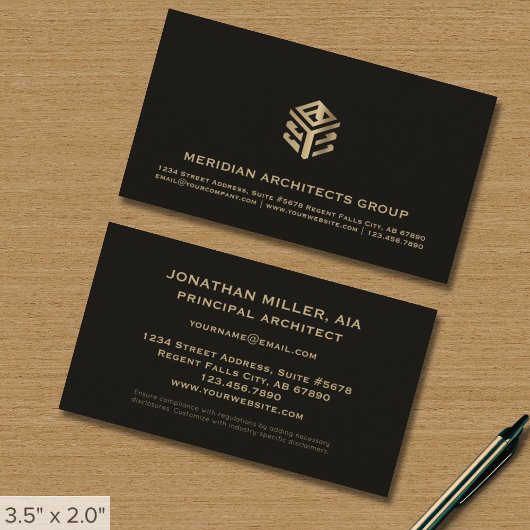 Elite Architect Business Card Visitenkarte