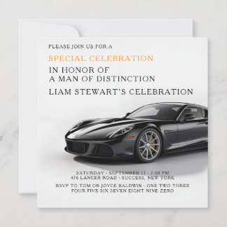 Elite-Autofanatiker-Party Einladung