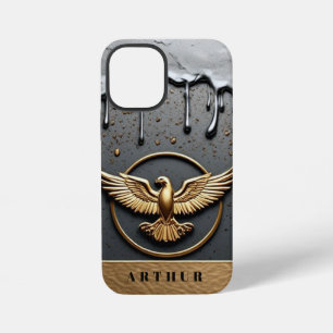 🦅 Elite Benutzerdefinierter Name Adler Tröpfelnde iPhone 12 Mini Hülle