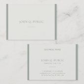 Elite Beruflich Simple Design Green Trendy Top Visitenkarte (Vorne/Hinten)