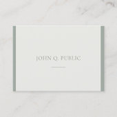 Elite Beruflich Simple Design Green Trendy Top Visitenkarte (Vorderseite)