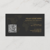Elite Black Gold Corporate Identity Business Card Visitenkarte (Rückseite)