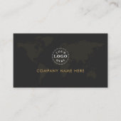 Elite Black Gold Corporate Identity Business Card Visitenkarte (Vorderseite)