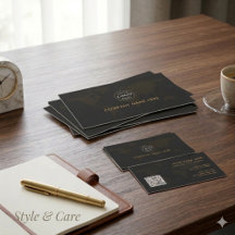Elite Black Gold Corporate Identity Business Card