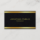 Elite Black & Gold Premium Black Paper Luxuriös Visitenkarte (Vorderseite)