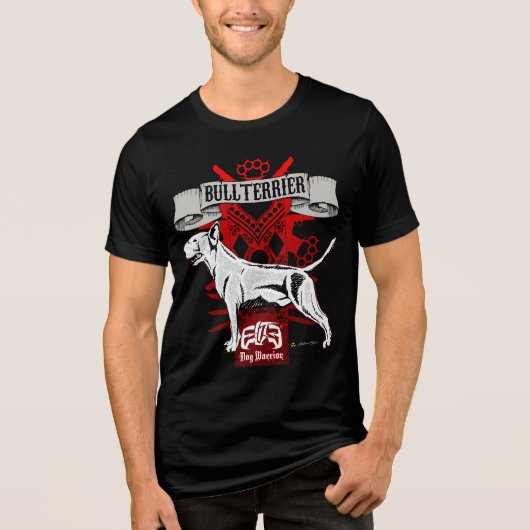 ElitE Bull Terrier Zuhause Keeper Tri-Blend Shirt (Vorderseite)