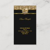 Elite Business Gold Eleganter Glitzer Jewel 2 Visitenkarte (Rückseite)