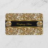Elite Business Gold Eleganter Glitzer Jewel Visitenkarte (Vorderseite)