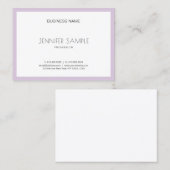 Elite Clean Design Trendy Violet Lila Luxus Visitenkarte (Vorne/Hinten)