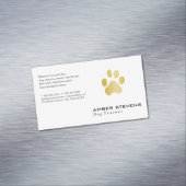 Elite Dog Trainer Golden Paw Magnetische Visitenkarte (Beispiel)