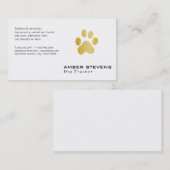 Elite Dog Trainer Golden Paw Visitenkarte (Vorne/Hinten)