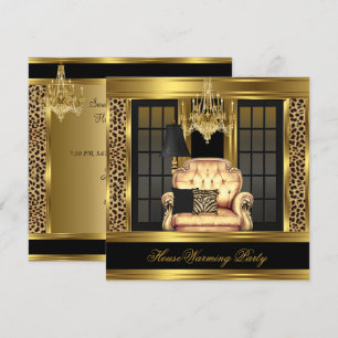 Elite Einweihungsparty Kronleuchter Gold Stuhl Einladung