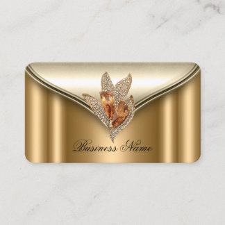 Elite Elegant Bronze Brown Gold Jewel Visitenkarte
