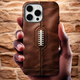 Elite Football Leather iPhone 16 Pro Max Hülle