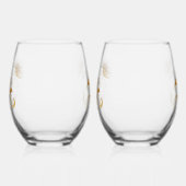 Elite Gold Tulip Set Weinglas Ohne Stiel (Links)