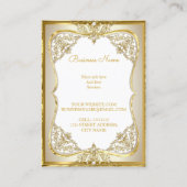 Elite Gold Weißer Creme Pearl Visitenkarte (Rückseite)