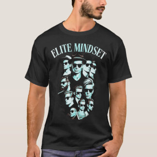Elite Mindset Luxus Premium Herren Schwarz Grafik T-Shirt