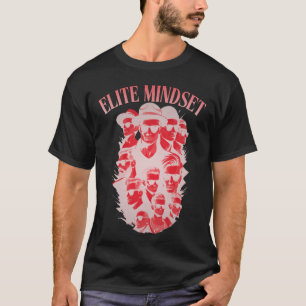 Elite Mindset Luxus Premium Herren Schwarz Grafik T-Shirt