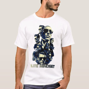 Elite Mindset Premium Herren Weiß Grafik T-Shirt