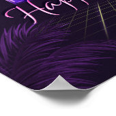 Elite Name Vorname lila retro Poster Geburtstag (Ecke)