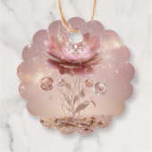 Elite Neon-Mandala-Blumen-Rand-Geschenkanhänger Geschenkanhänger (Rückseite)