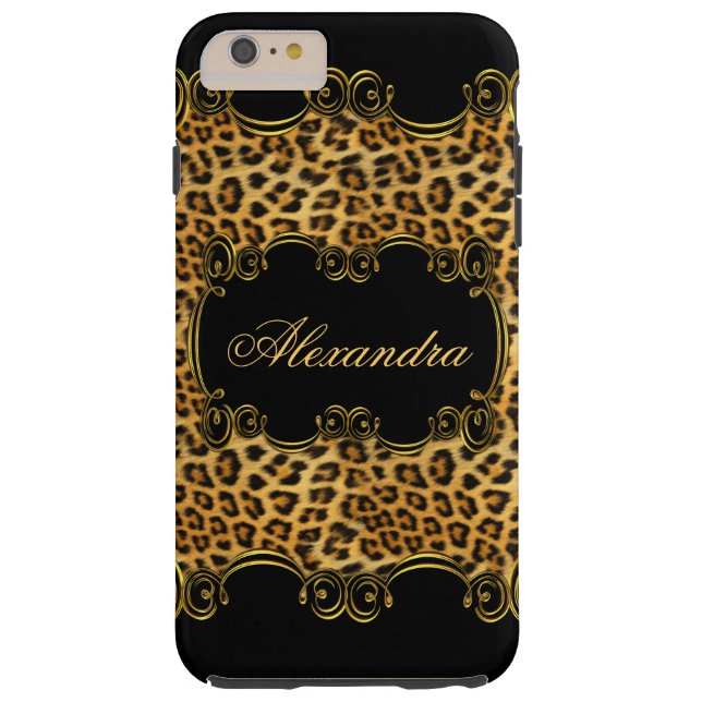 Elite Regal Leopard Gold Black Animal Print 2 Case-Mate iPhone Hülle (Rückseite)