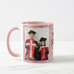 Elite Rose-Marmor & Gold Personalisierter Abschlus Tasse
