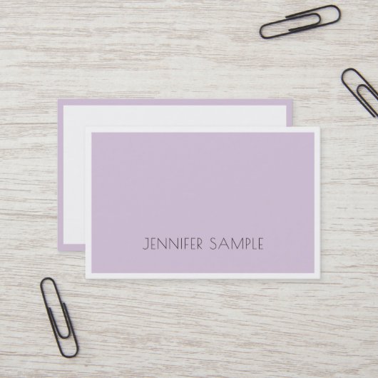 Elite Sleek Design Trendy Violet Lila Luxus Visitenkarte (Vorderseite/Rückseite Beispiel)