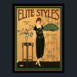 Elite Styles Art Deco 1920 Cover 12 x 16 Poster<br><div class="desc">Akzentuieren Sie Ihre Wohngestaltung mit diesem einzigartigen,  nostalgischen Art Deco Fashion Cover von Elite Styles-ca 1920</div>