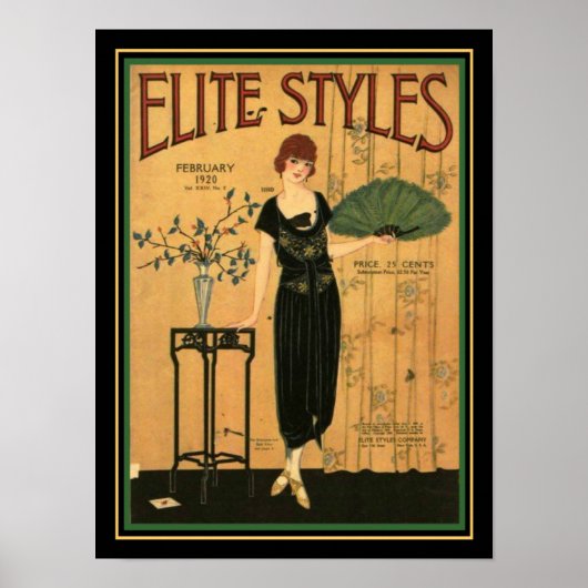 Elite Styles Art Deco 1920 Cover 12 x 16 Poster (Vorne)