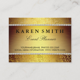 Elite VIP Luxe Golden / Gold Speckles Visitenkarte