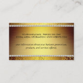 Elite VIP Luxe Golden / Gold Speckles Visitenkarte (Rückseite)