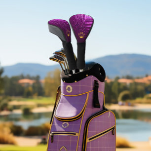 Elite Vivid Lila Imitate Krokodile Mit Monogramm Golf Headcover