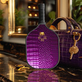 Elite Vivid Lila Imitate Krokodile Mit Monogramm Pickleball Schläger