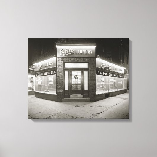 Elite Wäscherei, 1928 Leinwanddruck (Vorderseite)