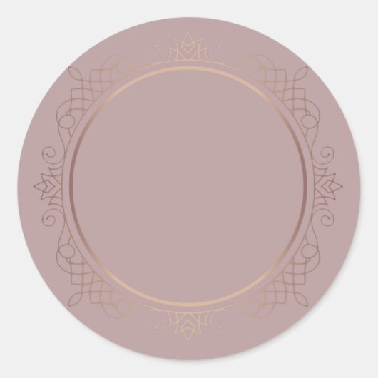 Elitedesign-Rose Gold-Blank-Vorlage Hinzufügen von Runder Aufkleber (Vorderseite)