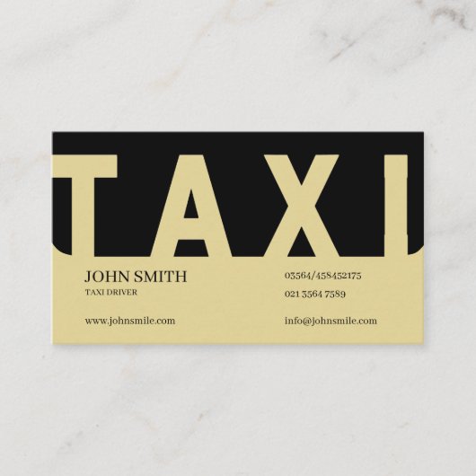 EliteTaxi-Treiber Visitenkarte (Vorderseite)