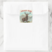 Elitetier Elch Quadratischer Aufkleber (Tasche)