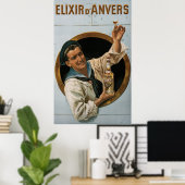 Elixir D’Anvers ~ von Gerard Portielje Belgien 190 Poster (Heimbüro)