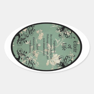 Elixir des Etiketts für Lebensmittel Ovaler Aufkleber