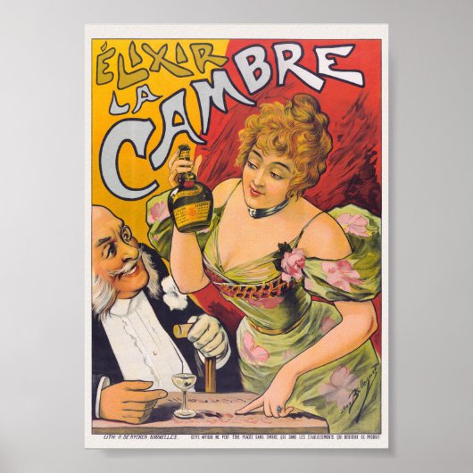 Élixir La Cambre Vintage Plakat ca. 1900 (Vorne)