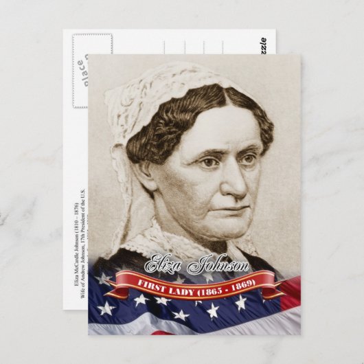 Eliza Johnson, First Lady of the U.S. Postkarte (Vorne/Hinten)