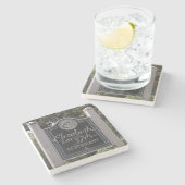 Elizabeth auf der 37th Street, Savannah Untersetze Steinuntersetzer (Seitenansicht)