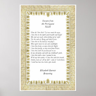 Elizabeth Barrett Browning - 42 Poster