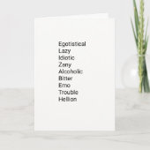 Elizabeth Birthday Karte (Vorderseite)